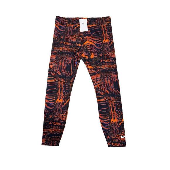 Nike Pants - Nike Sportswear Womens High-Waisted Dance Leggings DJ4130-013 Black/Orange-Sz XL